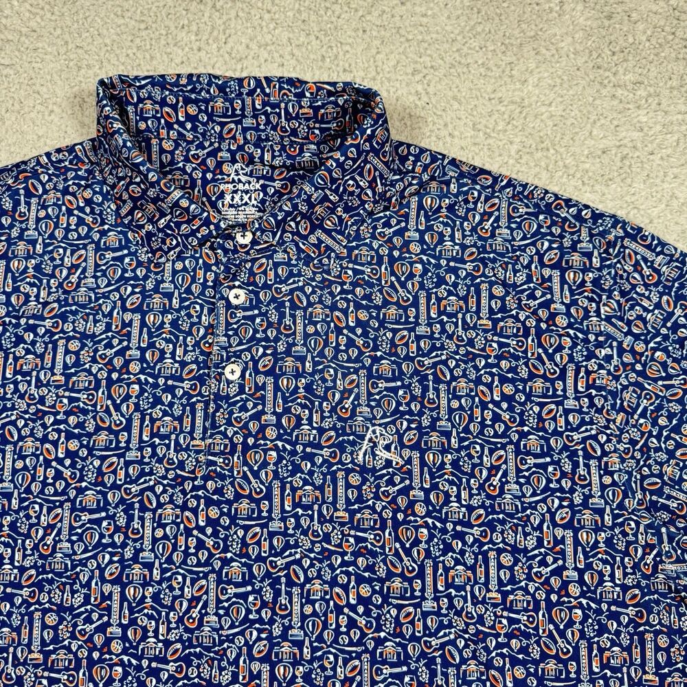 Rhoback The Music City Performance Polo -  Nashville Print Size 3XL